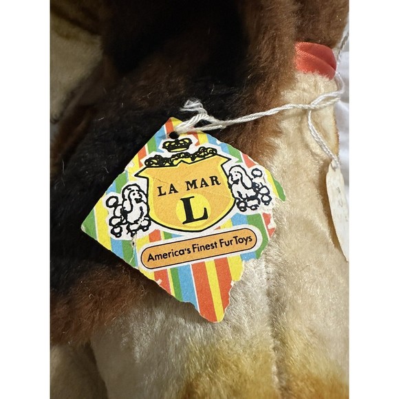 Rare Vintage La Mar Basset Hound Dog Flocked Plush Realistic Stuffed Animal HTF - Picture 10 of 16